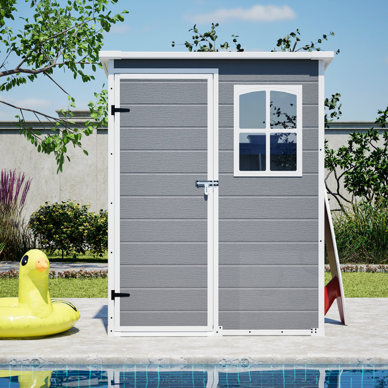 Waterproof Storage Shed With Floor And Lockable Design And Window