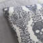 Coussin Gothic Damask Skull - Lin en coton noir et blanc