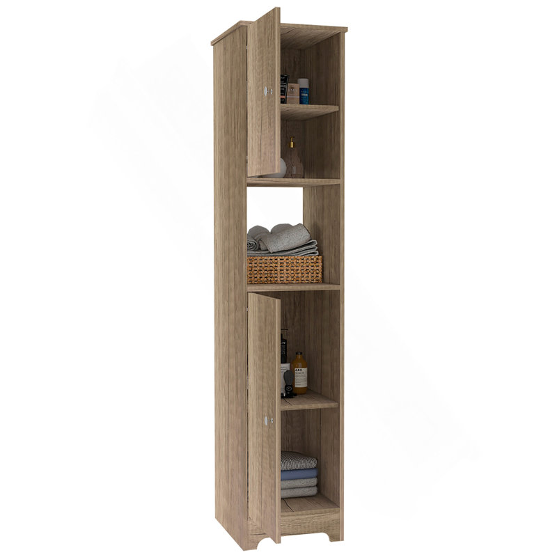 Armoire à linge en chêne clair Brighton, Chêne clair