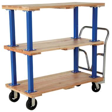 54.13'' H x 39.5'' W Utility Cart with Wheels