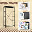 Commode 4 tiroirs à rangement vertical sirène colorée sous l'eau avec tiroirs en bois