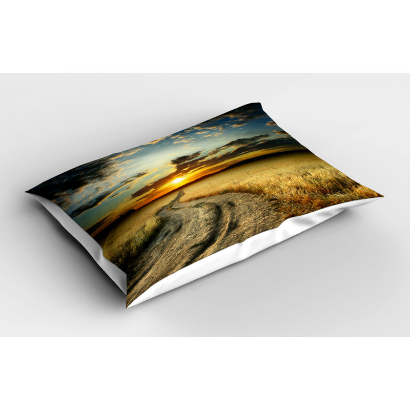 Sun Polyester Toile Sham Set, Twin