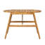 Table de salle à manger d'extérieur moderne Pavia 44'' en bois d'acacia, table de patio ovale à lattes avec pieds inclinés