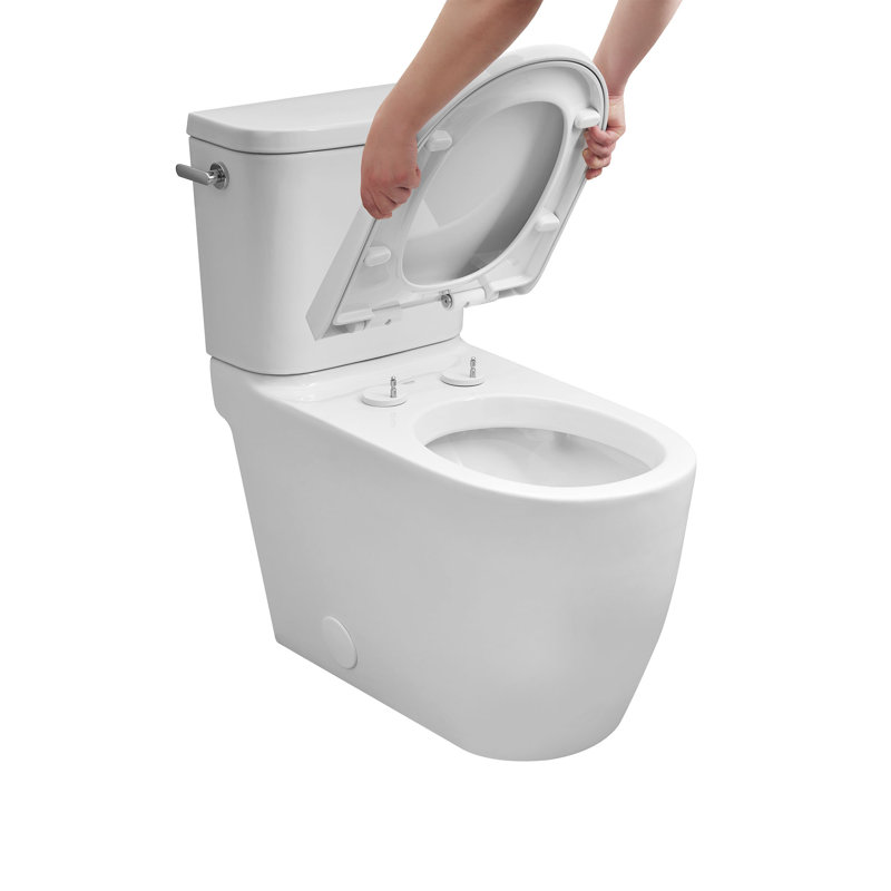 Essence 1.28 GPF (Water Efficient) Elongated Two-Piece Toilet (Seat Included), Left-Hand