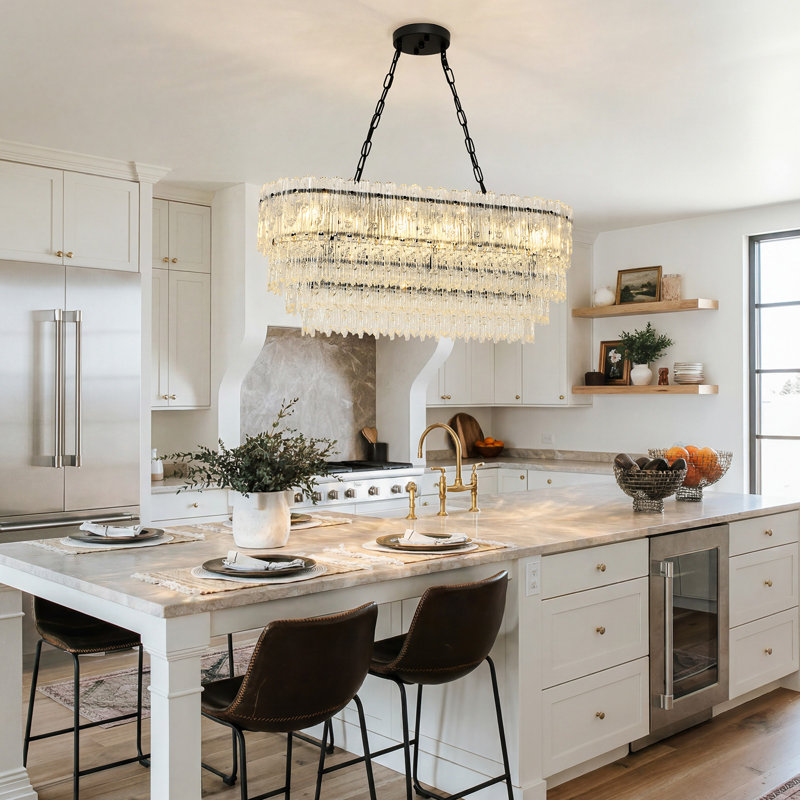 8 - Light Chandelier, Matte Black