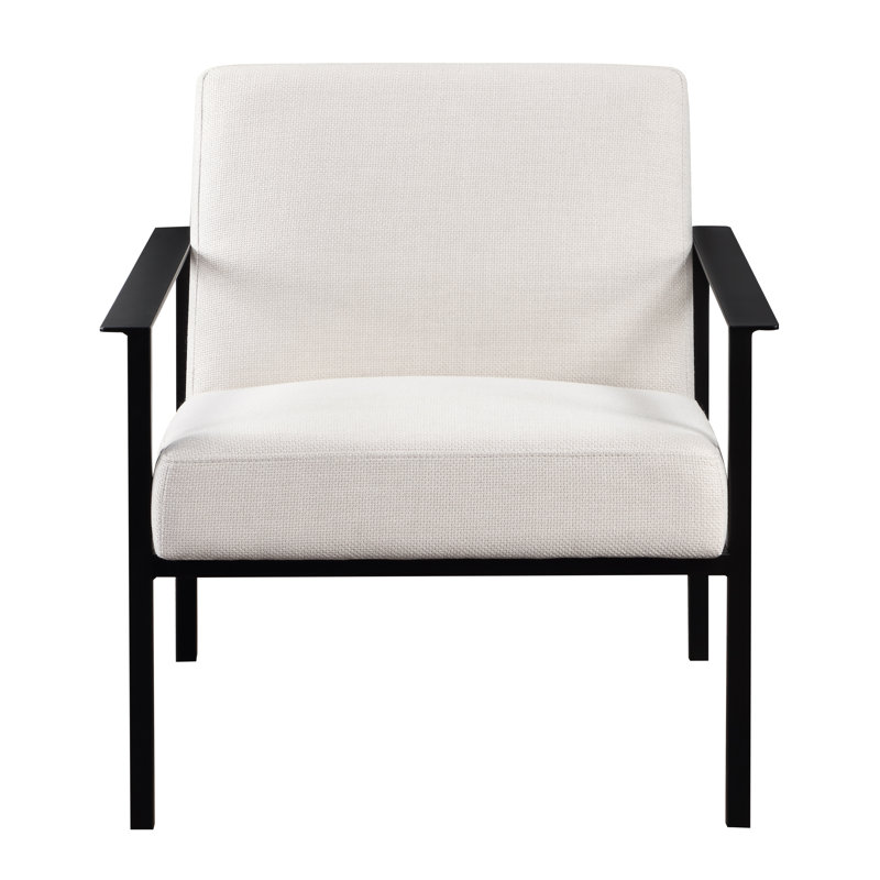 Fauteuil d'appoint en métal blanc Millie