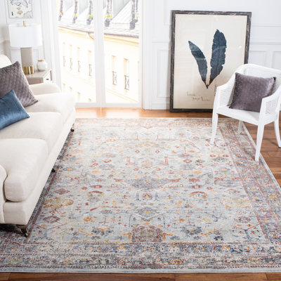 Tapis oriental gris clair / brun