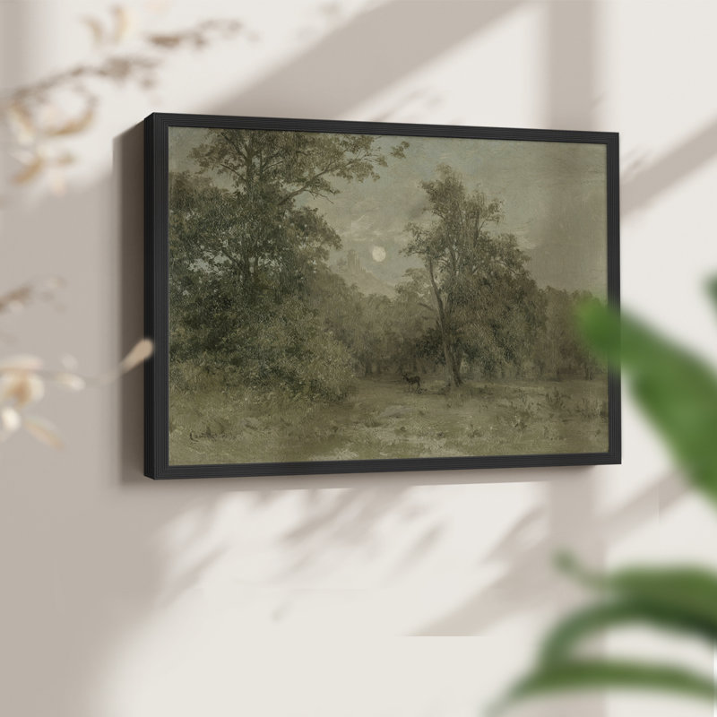 Paysages rétro - DCXCV - reproduction encadrée, H 16 po x l 20 po, Noir