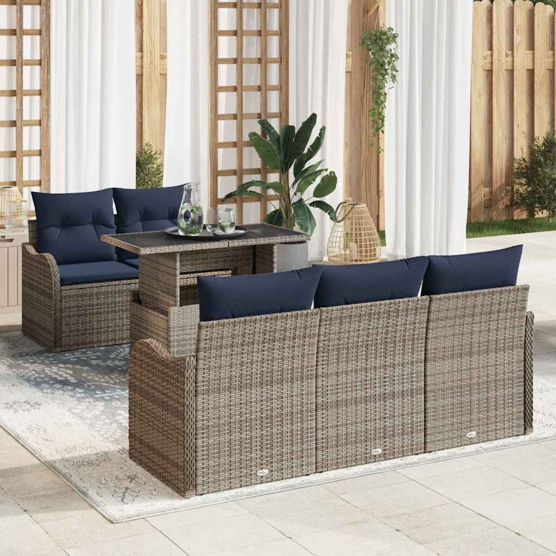 Ensemble de canapé de jardin avec coussins 6 pièces vidaXL