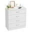 Table de chevet 4 tiroirs avec ports USB et prise de courant-106763744