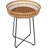 Bamboo And Rattan Round Side Table With Boho Style, Multi-Functional Accent Table For Living Room, Bedroom, Or Balcony