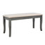 Ensemble de table de salle à manger, table rectangulaire à tréteaux et banc rembourré-367889318-367889316