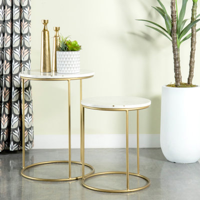 Tables gigognes en marbre Sholto