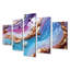 Opulent agate azur Dreams Glam - ensemble d'art mural en marbre 5 pièces-1659321462