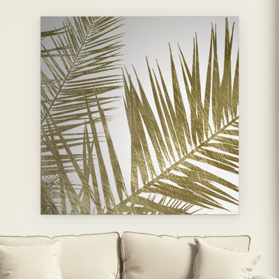 « golden frondes i », impression sur toile tendue