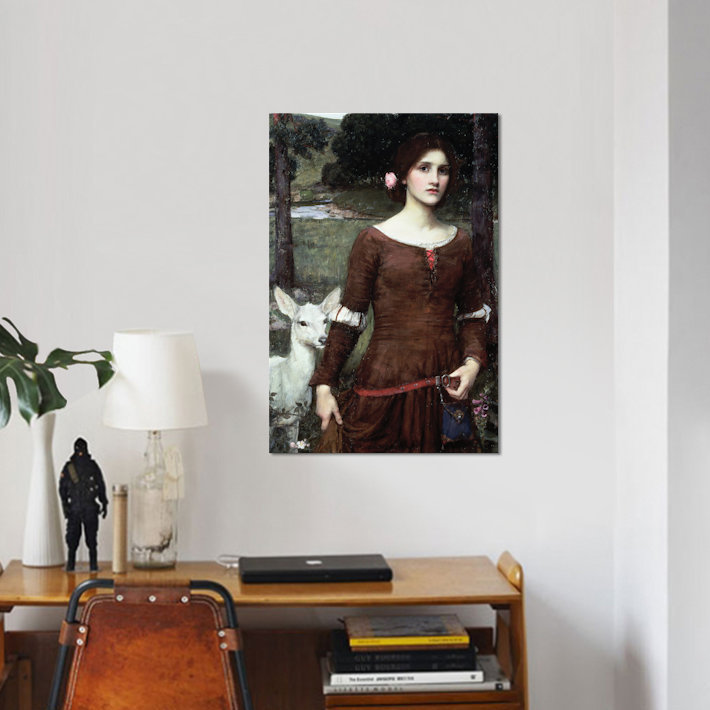 « the lady clare, 1900 » par john william, impression sur toile waterhouse, H 12 po x l 8 po x P 0,75 po, Non mat