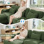 Canapé modulaire en U 101,1 po avec coussin et repose-pieds mobile 101,1 po-130915832