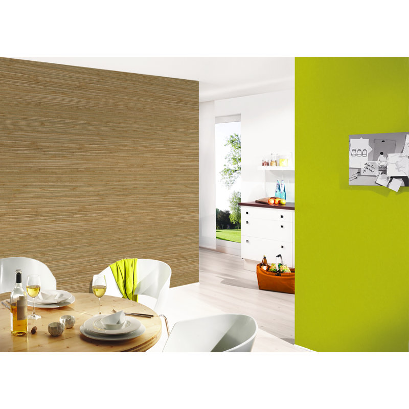 Papier peint en jute brut brut 24 'x 36 "Decorator Grasscloth II, Brun clair/crème