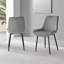 Venedocia Round Wood Effect Dining Table & 4 Luxury Velvet Dining Chairs-1269027371