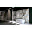 Tela White 23.38" x 23.38" Decorated Glass Tile