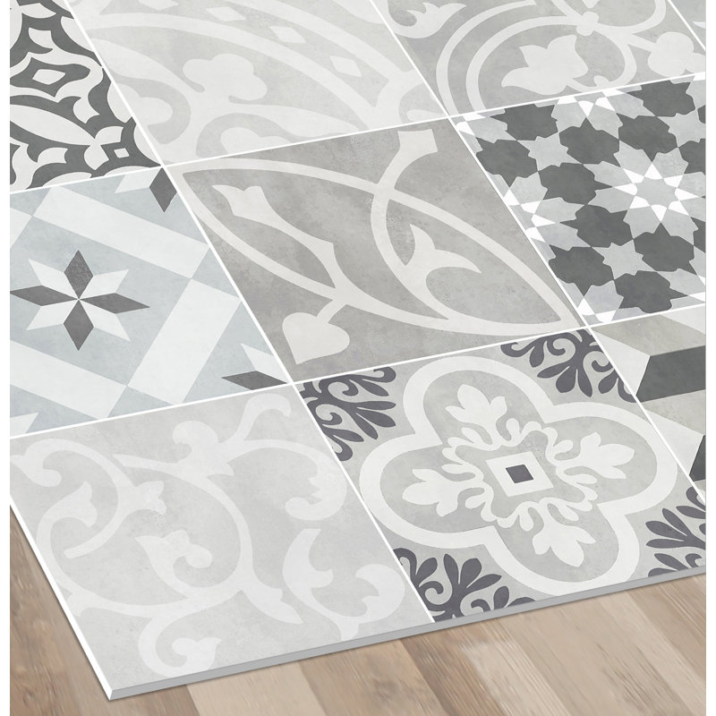 Sadie Vinyl Machine Printed Area Rug, Rectangle 2'2" x 8'2.4"