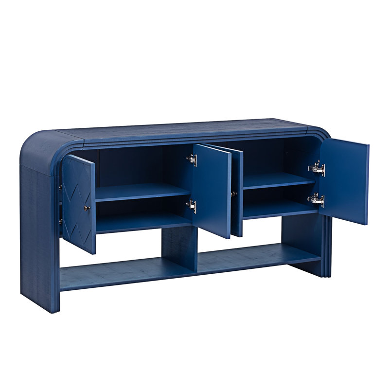 Console Table Entryway Table Sofa Table With Storage, Navy Blue