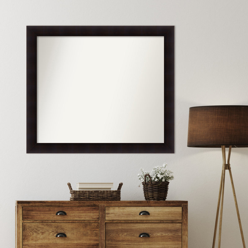 Miroir mural Jillissa, Rectangle, Noir, 37,75 po x 43,75 po