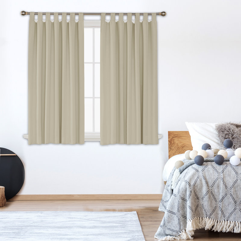 Blackout Curtain Pair, 140 W x 200 D cm, Beige