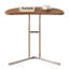 Table d'appoint en forme de C 23,3 po, noyer