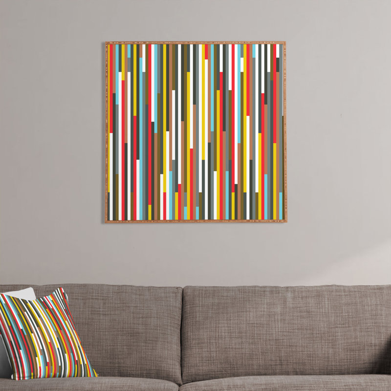 Ses par Fimbis - Reproduction d'art graphique sur bois encadrée, H 12 po x l 12 po x P 1 po