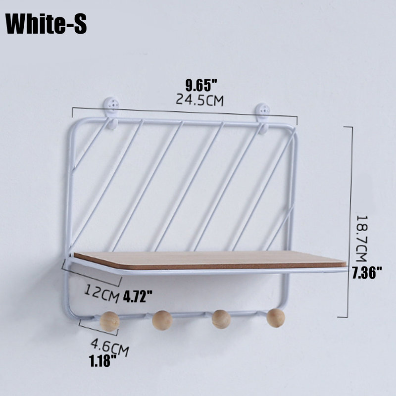 Almeeta Floating Shelf, 12cm H x 24.5cm W x 18.7cm D, White