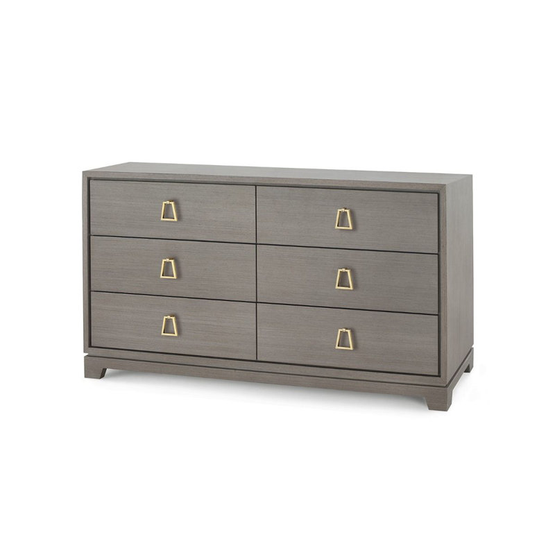 Stanford 6 - Drawer Dresser, Taupe Gray