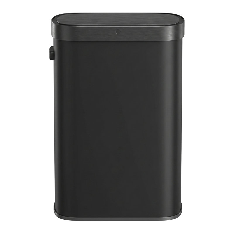 Poubelle à capteur de mouvement 13 gallons en acier inoxydable, Noir encre