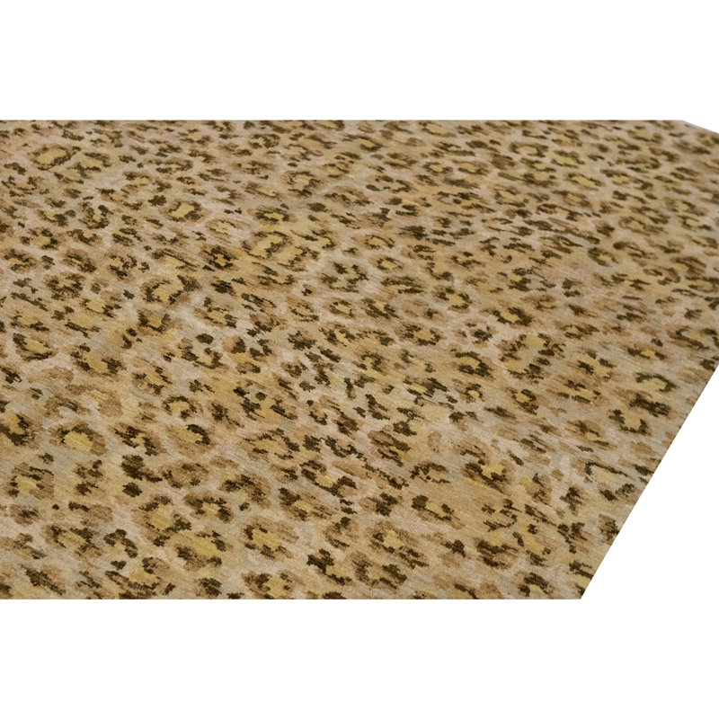 High-Quality Hand-Knotted Leopard Area Rug