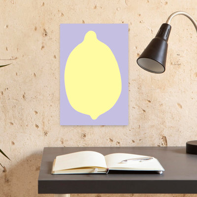 «Big Lemon», art abstrait minimaliste, fruits modernes