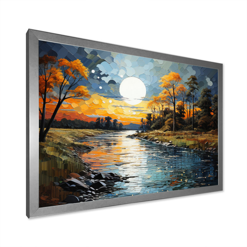 Orange River Silvery Waters I - Landscapes Canvas Art Print, H 34 po x l 44 po x P 1,5 po, Cadre photo argenté