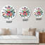 Bouquet de fleurs rouges tropicales - Horloge murale tropicale-2144932931
