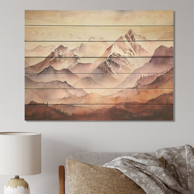 Canadian Winter Landscape Winters - Winter Mountains sur impression sur bois