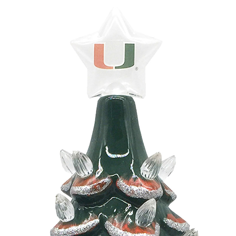 Arbre en céramique NCAA College Spirit, Hurricanes de Miami