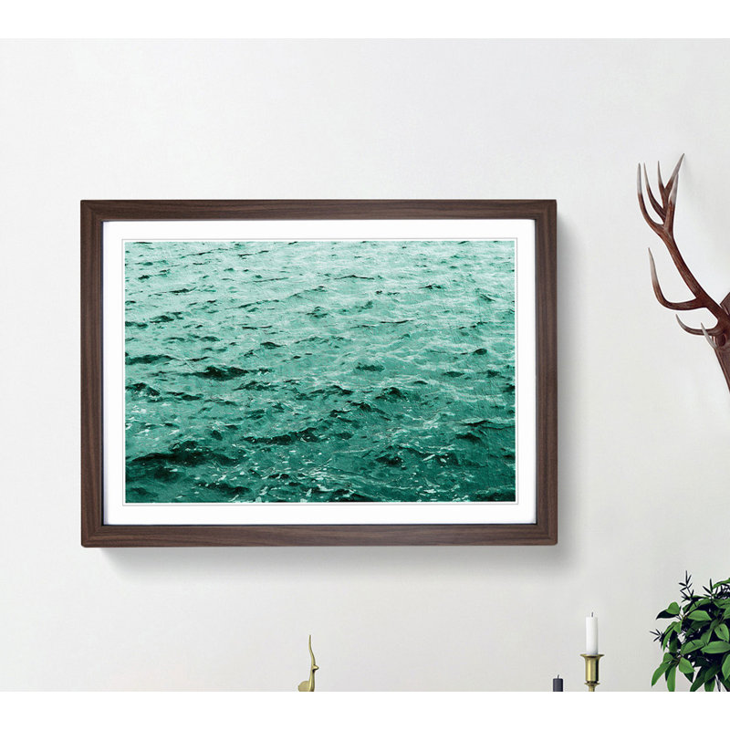 Choppy Waters - Picture Frame Painting Print, 36cm H x 48cm W x 2cm D, Walnut Framed