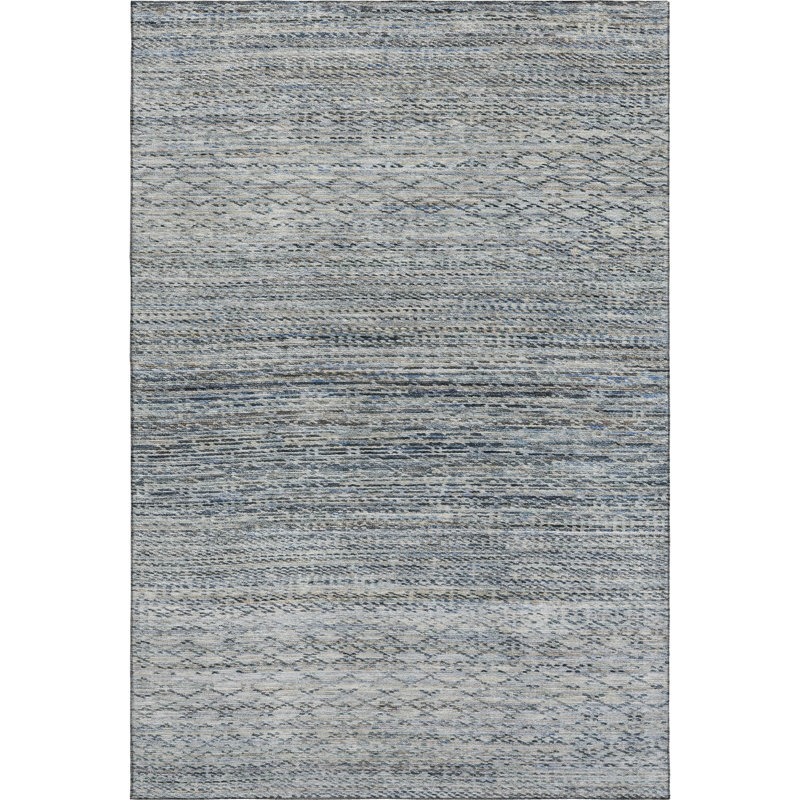 Premium Machine Washable Mayfield AMF2150 Striped Rug, Rectangle 3' x 5', Linen