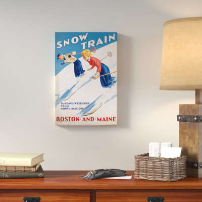 « snow training rétro », publicité sur toile tendue