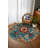 Larissa Collection Digital Print Cotton-Polyester Blend Rug – Teal-1018730571
