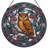 Owl Stained Stained Glass Window Panel，12"H-1468436938