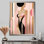 «Graceful Elegance Art Nouveau Woman Portrait I», reproduction d'art sur toile encadrée géométrique abstraite