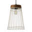 10" W 1-Light Alora White Metal And Brown Wood Pendant - Gracie Oaks
