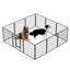 Panneaux pliables pour chien avec enclos pliable et enclos pour chien Clôture d'extérieur pour chien avec porte verrouillable