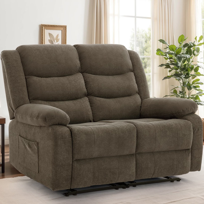 2-seat Reclining Sofa, Modular Recliner Sofa For Living Room And Home Theater, Loveseat Sofa With Hidden Cup Holders ,usb Ports,side Pockets
