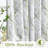 Esmurria 100% Blackout Patio Sliding Glass Door Curtains 84 Inch Long, Green Gray On White Tree Branch Patterned Drapes, Extra Wide Thermal Insulated Panels