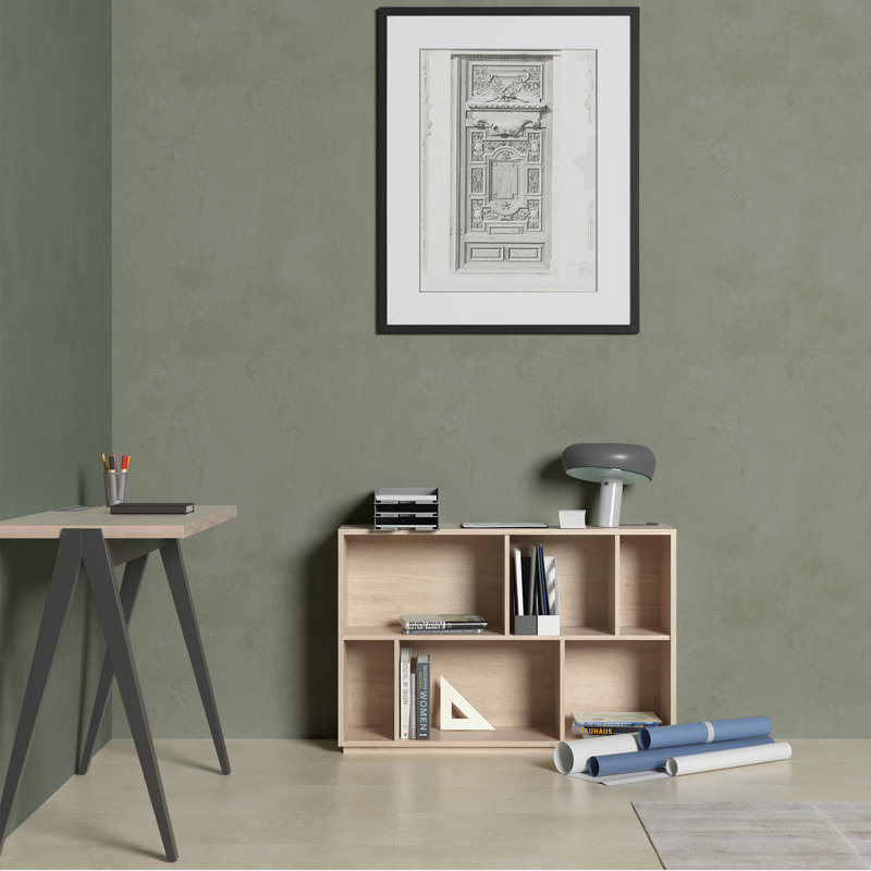 Grenda 60cm W Geometric Bookcase, Light Oak